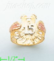 14K Gold 3Color Dia-Cut Ring - Click Image to Close