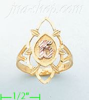 14K Gold 3Color Dia-Cut Ring - Click Image to Close