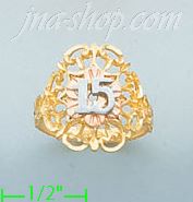 14K Gold 3Color Dia-Cut Ring - Click Image to Close