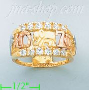 14K Gold Ladies' Light Ring - Click Image to Close