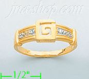 14K Gold Ladies' Pave Ring - Click Image to Close