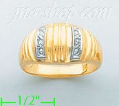 14K Gold Ladies' Pave Ring - Click Image to Close