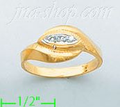 14K Gold Ladies' Pave Ring - Click Image to Close