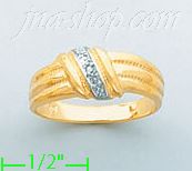 14K Gold Ladies' Pave Ring - Click Image to Close