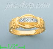 14K Gold Ladies' Pave Ring - Click Image to Close