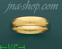 14K Gold Comfort Fit Wedding Band Ring 5mm - Click Image to Close