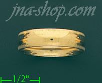 14K Gold Comfort Fit Wedding Band Ring 6mm - Click Image to Close