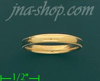 14K Gold Comfort Fit Wedding Band Ring 3mm - Click Image to Close