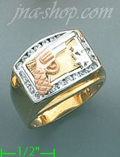 14K Gold Men's Ring - Click Image to Close