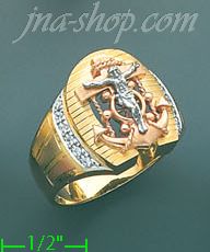 14K Gold Men's Ring - Click Image to Close