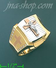 14K Gold Men's Ring - Click Image to Close