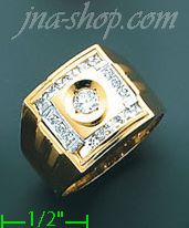 14K Gold Men's Ring - Click Image to Close