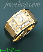 14K Gold Men's Ring - Click Image to Close