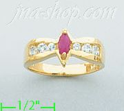 14K Gold Gemstone Ring - Click Image to Close