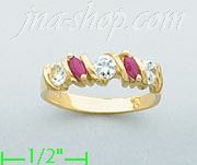 14K Gold Gemstone Ring - Click Image to Close