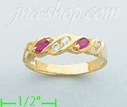 14K Gold Gemstone Ring - Click Image to Close