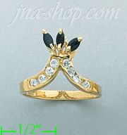 14K Gold Gemstone Ring - Click Image to Close