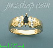 14K Gold Gemstone Ring - Click Image to Close