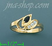 14K Gold Gemstone Ring - Click Image to Close