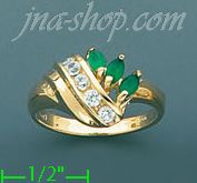 14K Gold Gemstone Ring - Click Image to Close