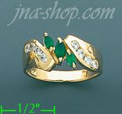 14K Gold Gemstone Ring - Click Image to Close