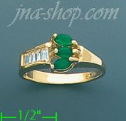 14K Gold Gemstone Ring - Click Image to Close