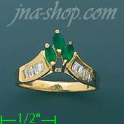 14K Gold Gemstone Ring - Click Image to Close