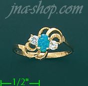 14K Gold Gemstone Ring - Click Image to Close