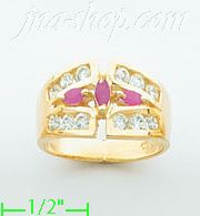 14K Gold Gemstone Ring - Click Image to Close