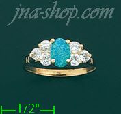 14K Gold Gemstone Ring - Click Image to Close