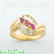 14K Gold Gemstone Ring - Click Image to Close