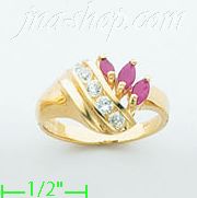 14K Gold Gemstone Ring - Click Image to Close