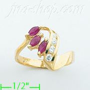 14K Gold Gemstone Ring - Click Image to Close