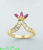 14K Gold Gemstone Ring - Click Image to Close