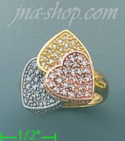 14K Gold Fancy CZ & Thumb Ring - Click Image to Close