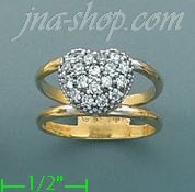 14K Gold Fancy CZ & Thumb Ring - Click Image to Close