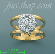 14K Gold Fancy CZ & Thumb Ring - Click Image to Close