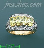 14K Gold Fancy CZ & Thumb Ring - Click Image to Close