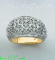 14K Gold Fancy CZ & Thumb Ring - Click Image to Close