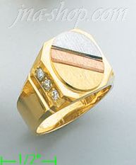 14K Gold Assorted Men's Ring - Click Image to Close