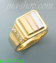 14K Gold Assorted Men's Ring - Click Image to Close