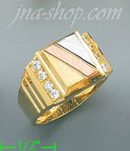 14K Gold Assorted Men's Ring - Click Image to Close