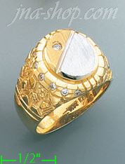 14K Gold Assorted Men's Ring - Click Image to Close