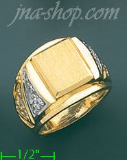 14K Gold Assorted Men's Ring - Click Image to Close