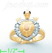 14K Gold Ladies' Ring - Click Image to Close