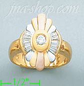 14K Gold Ladies' Ring - Click Image to Close