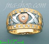 14K Gold Ladies' Ring - Click Image to Close