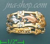 14K Gold Ladies' Ring - Click Image to Close