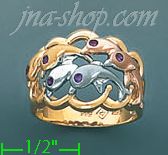 14K Gold Ladies' Ring - Click Image to Close