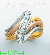 14K Gold Ladies' Ring - Click Image to Close